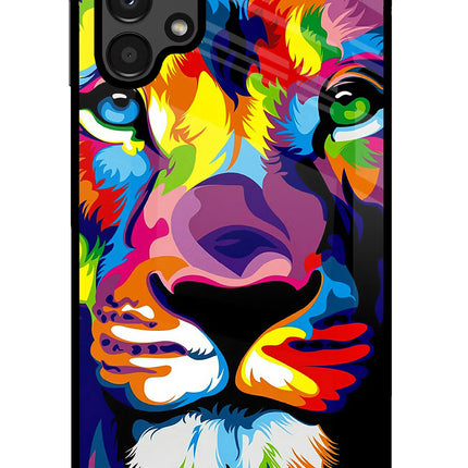 Lion Samsung A13 4G Glass Case