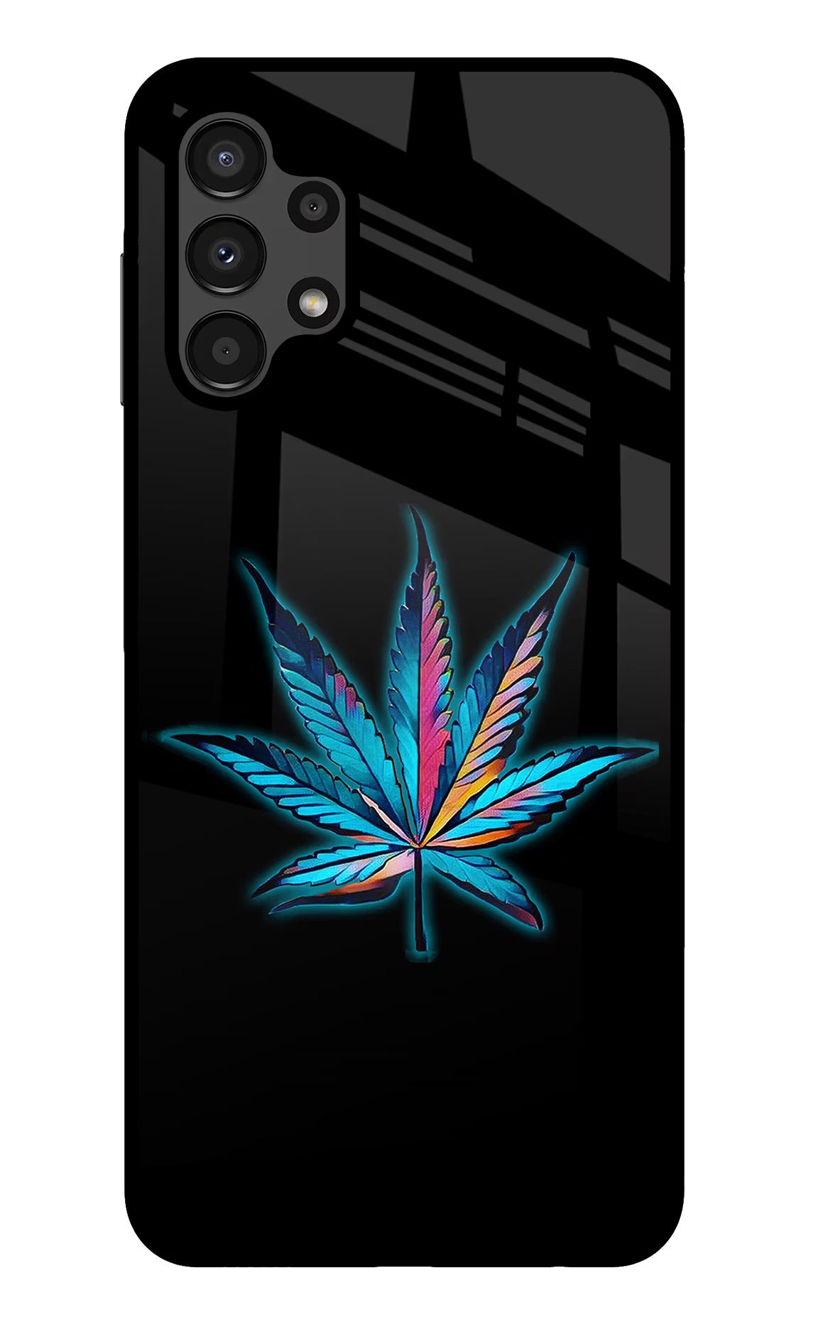 Weed Samsung A13 4G Glass Case Back Cover by Casekaro