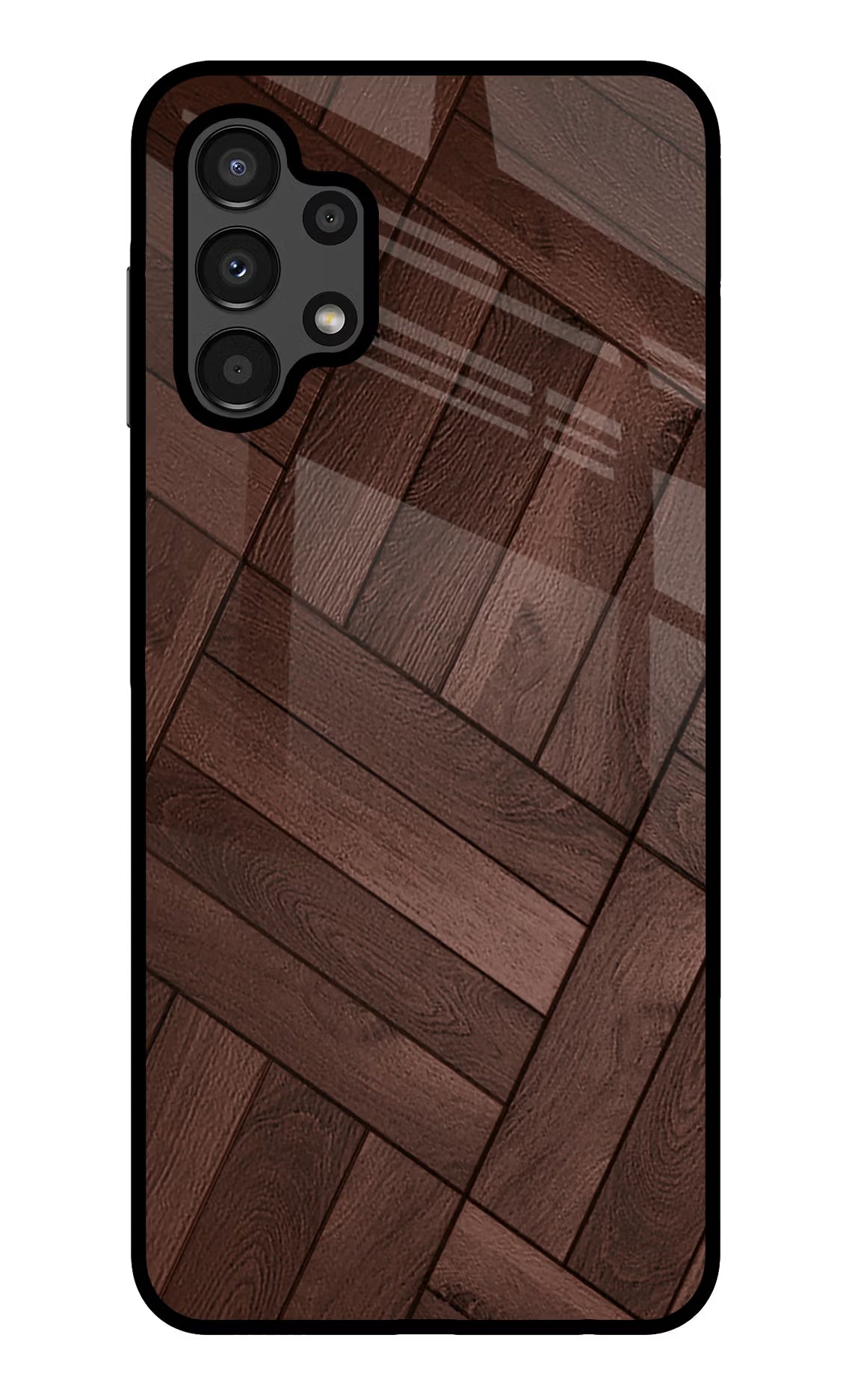 Wooden Texture Design Samsung A13 4G Glass Case