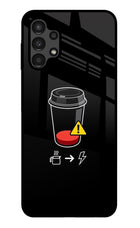 Coffee Samsung A13 4G Glass Case