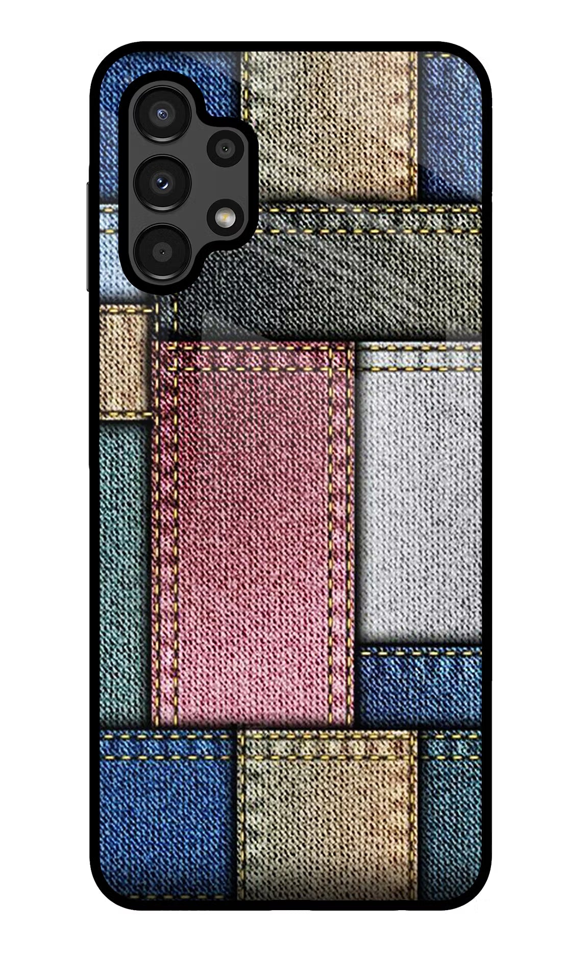 Multicolor Jeans Samsung A13 4G Glass Case