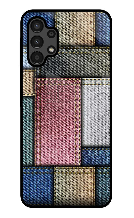Multicolor Jeans Samsung A13 4G Glass Case