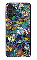 Space Abstract Samsung A13 4G Glass Case