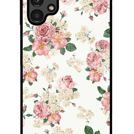 Flowers Samsung A13 4G Glass Case