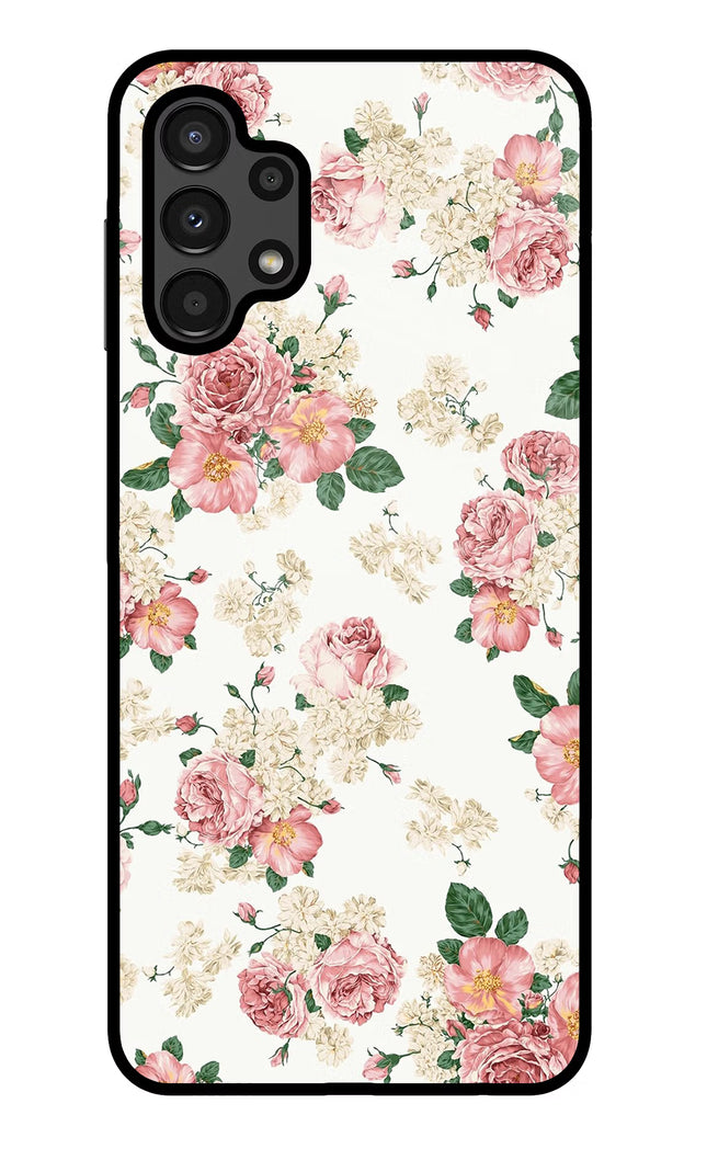 Flowers Samsung A13 4G Glass Case