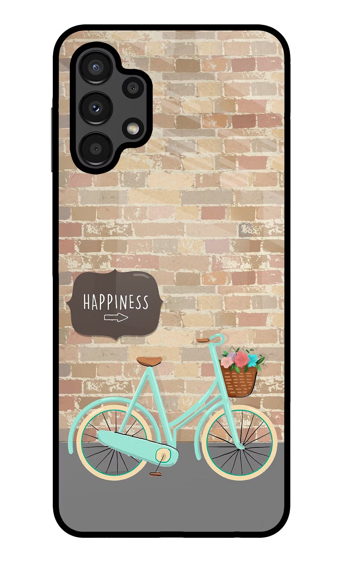 Happiness Artwork Samsung A13 4G Glass Case