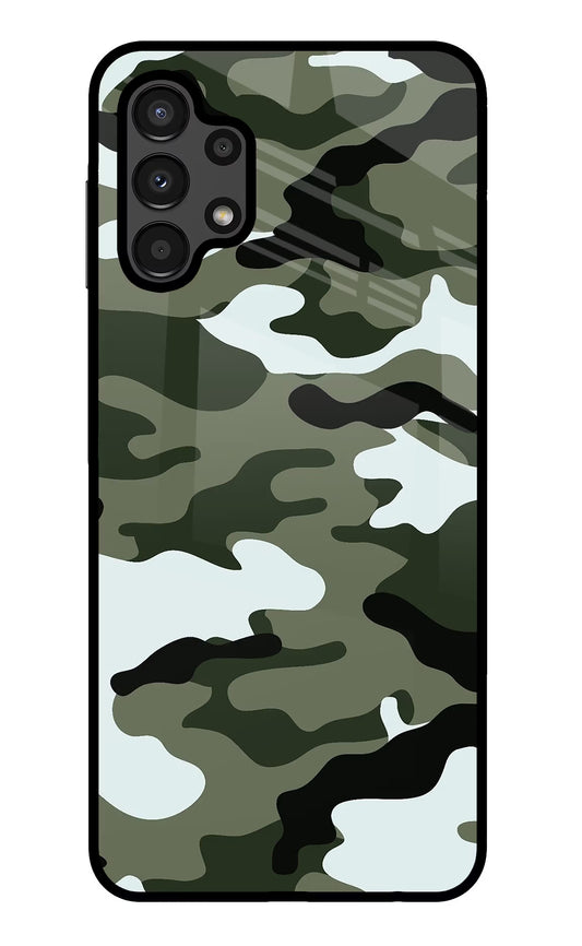 Camouflage Samsung A13 4G Glass Case