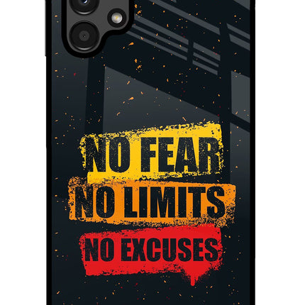 No Fear No Limits No Excuse Samsung A13 4G Glass Case