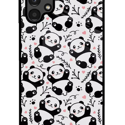 Cute Panda Samsung A13 4G Glass Case
