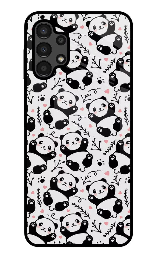 Cute Panda Samsung A13 4G Glass Case