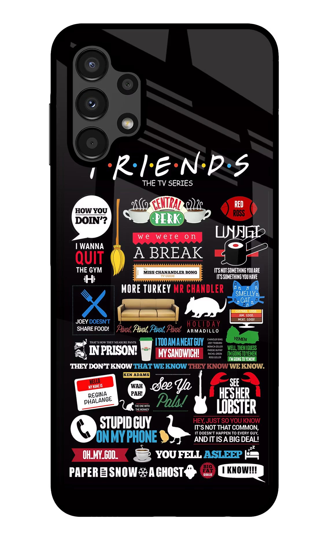 FRIENDS Samsung A13 4G Glass Case Back Cover by Casekaro