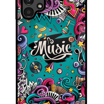 Music Graffiti Samsung A13 4G Glass Case