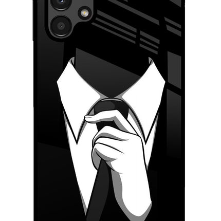 Black Tie Samsung A13 4G Glass Case
