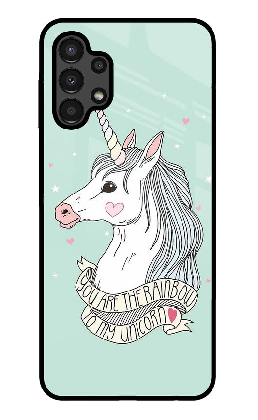 Unicorn Wallpaper Samsung A13 4G Glass Case