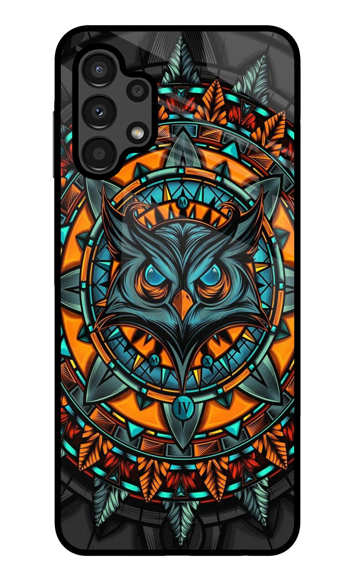 Angry Owl Art Samsung A13 4G Glass Case Back Cover by Casekaro
