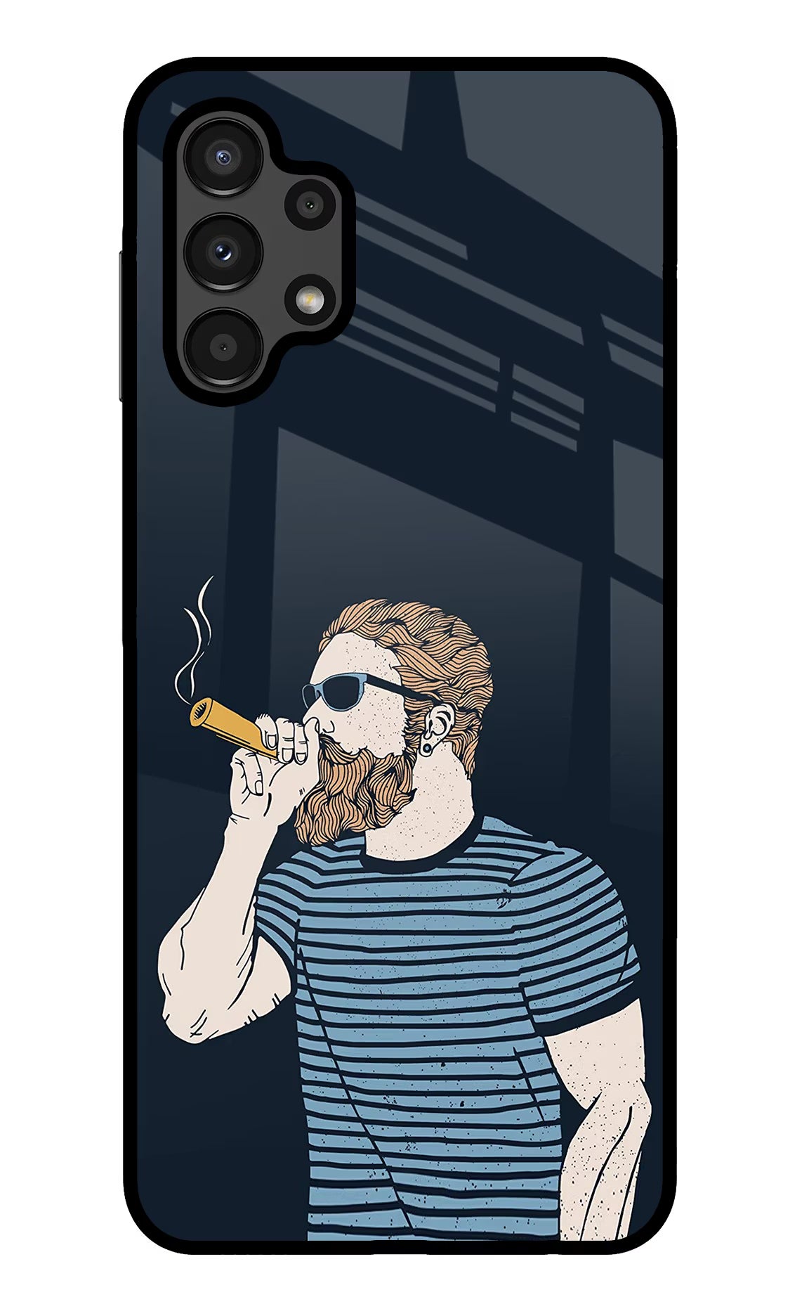 Smoking Samsung A13 4G Glass Case Back Cover by Casekaro