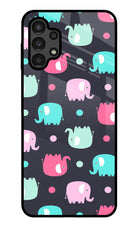 Elephants Samsung A13 4G Glass Case