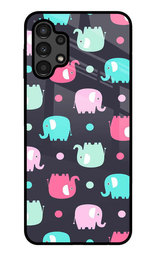 Elephants Samsung A13 4G Glass Case