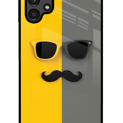 Sunglasses with Mustache Samsung A13 4G Glass Case