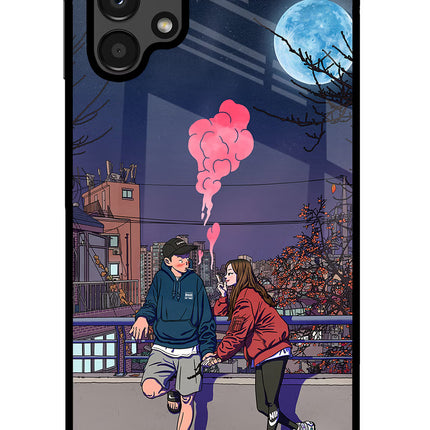 Chilling Couple Samsung A13 4G Glass Case