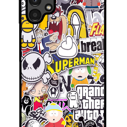 Sticker Bomb Samsung A13 4G Glass Case
