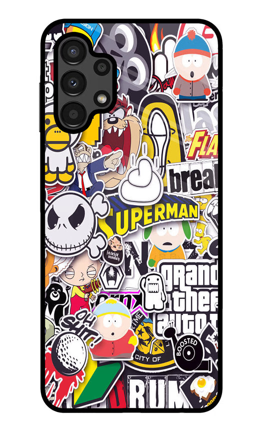 Sticker Bomb Samsung A13 4G Glass Case