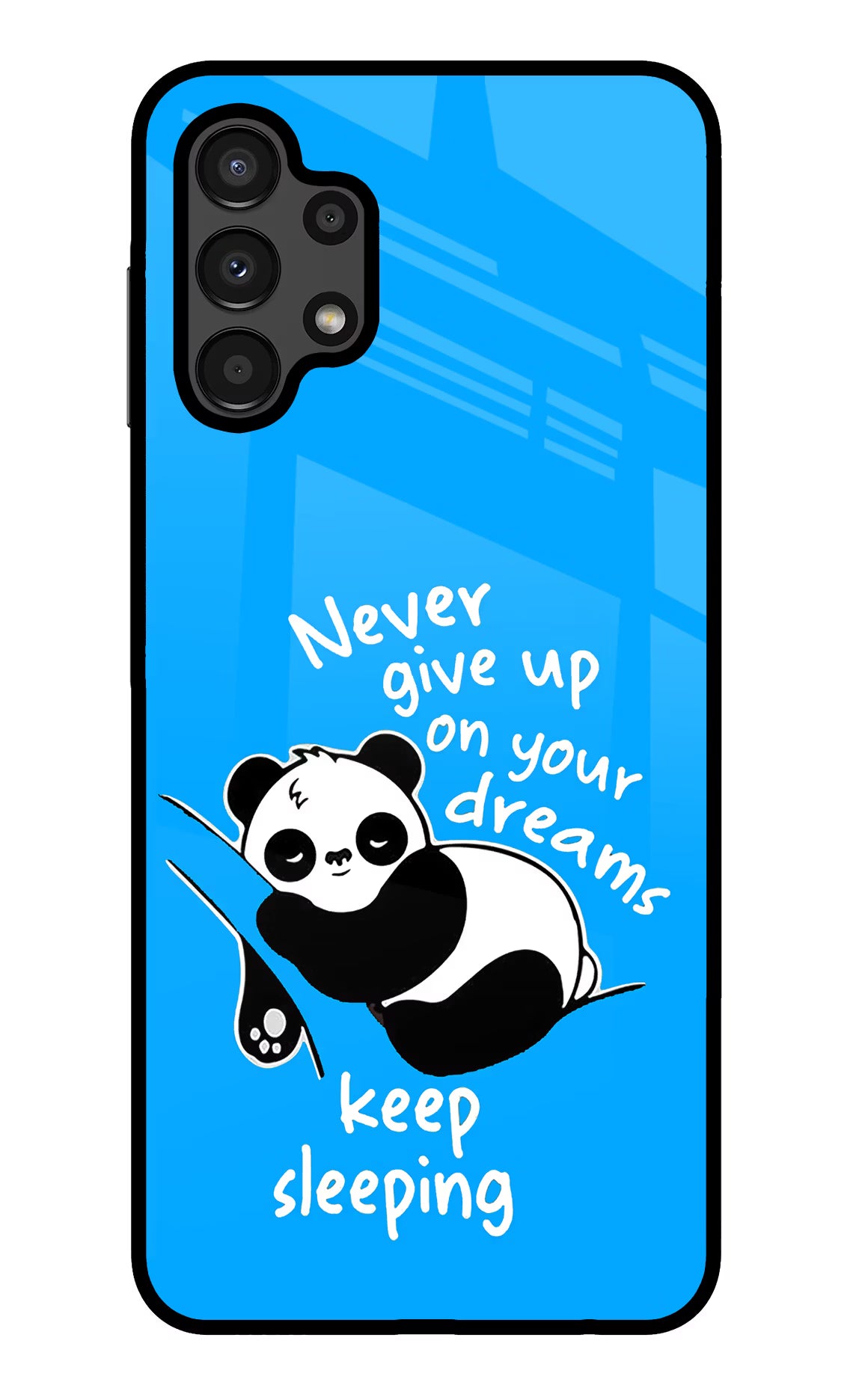 Keep Sleeping Samsung A13 4G Glass Case Back Cover by Casekaro