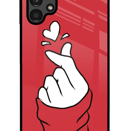 Korean Love Sign Samsung A13 4G Glass Case