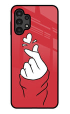Korean Love Sign Samsung A13 4G Glass Case