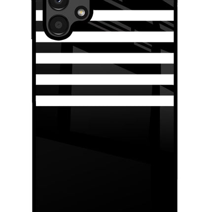 Black and White Print Samsung A13 4G Glass Case