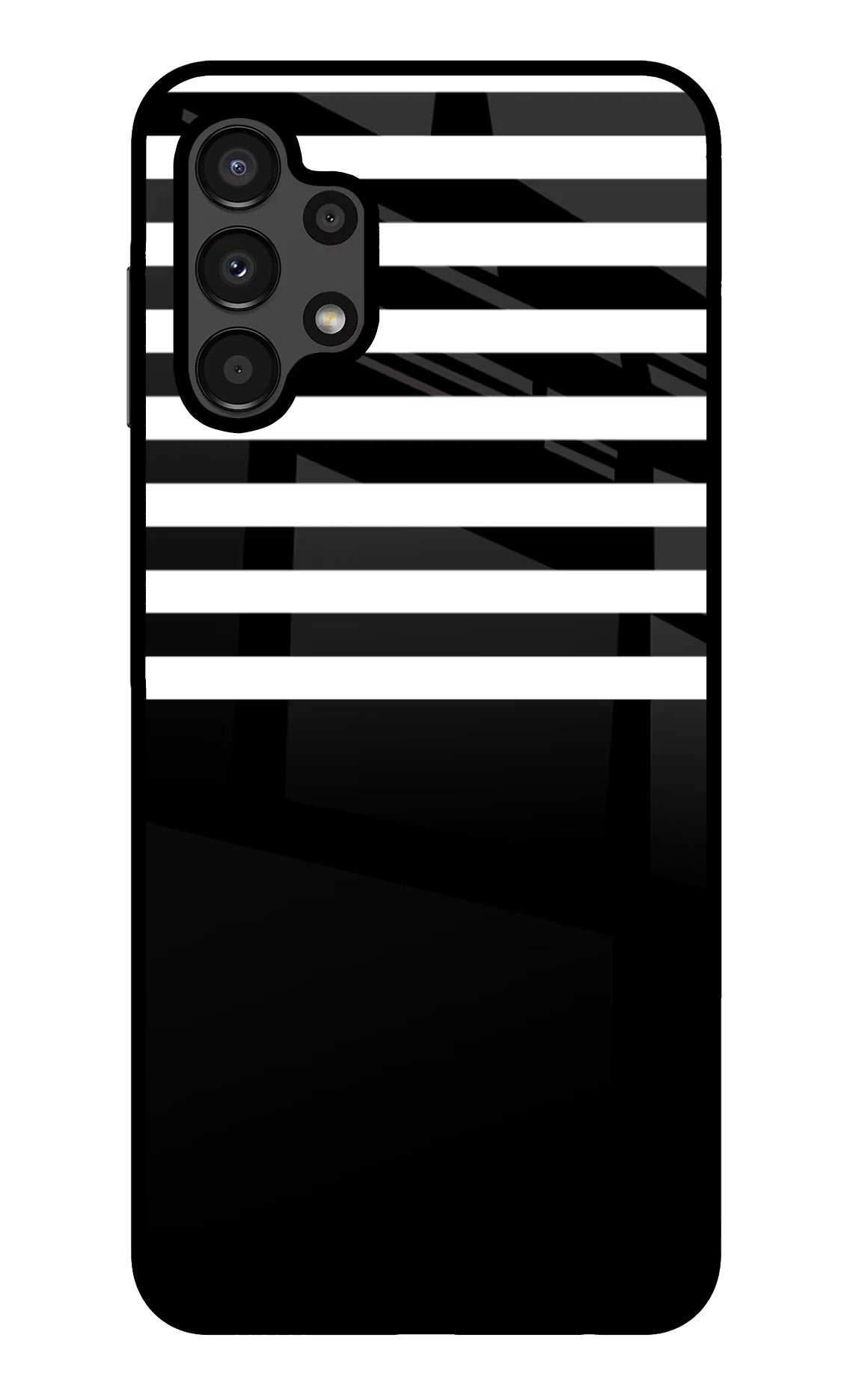 Black and White Print Samsung A13 4G Glass Case