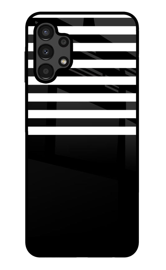 Black and White Print Samsung A13 4G Glass Case