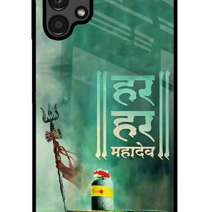 Har Har Mahadev Shivling Samsung A13 4G Glass Case