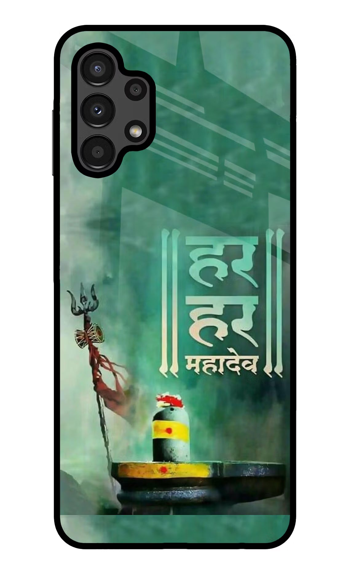 Har Har Mahadev Shivling Samsung A13 4G Glass Case