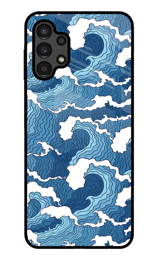 Blue Waves Samsung A13 4G Glass Case