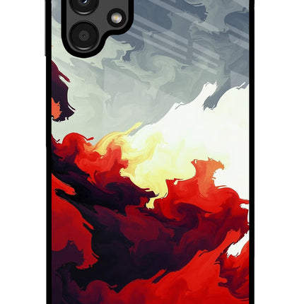 Fire Cloud Samsung A13 4G Glass Case
