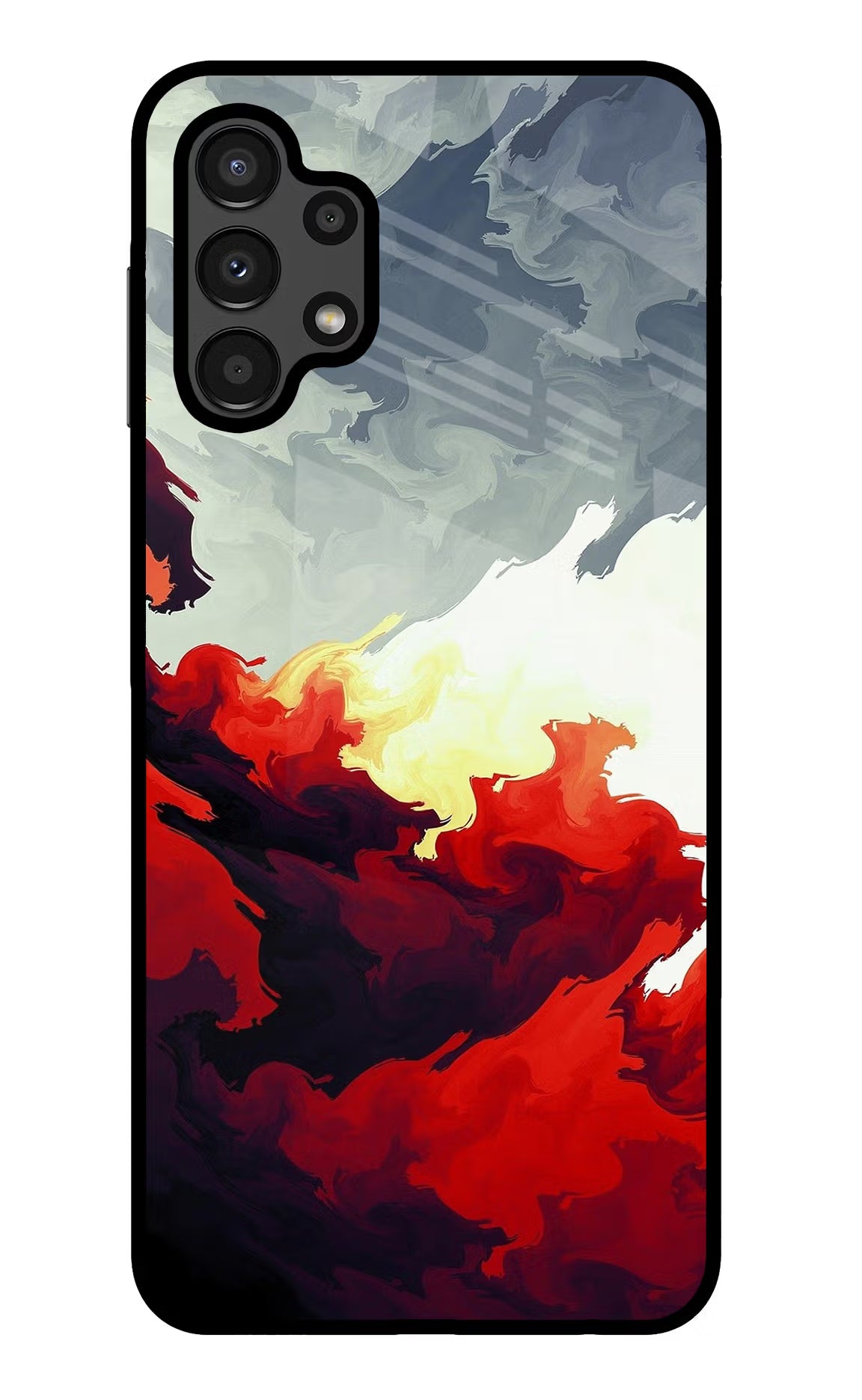 Fire Cloud Samsung A13 4G Glass Case