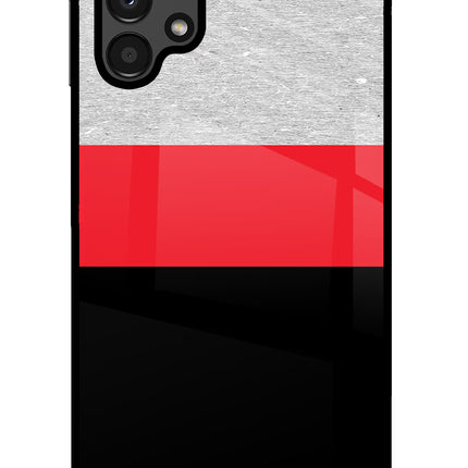 Tri Color Pattern Samsung A13 4G Glass Case