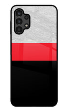 Tri Color Pattern Samsung A13 4G Glass Case