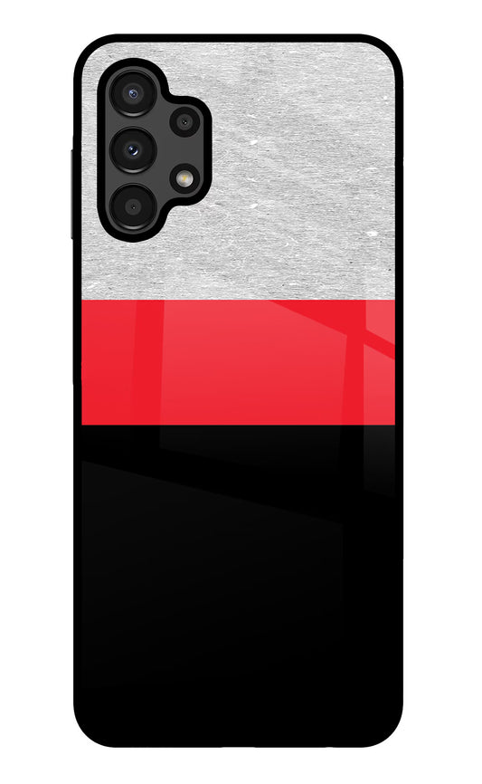 Tri Color Pattern Samsung A13 4G Glass Case