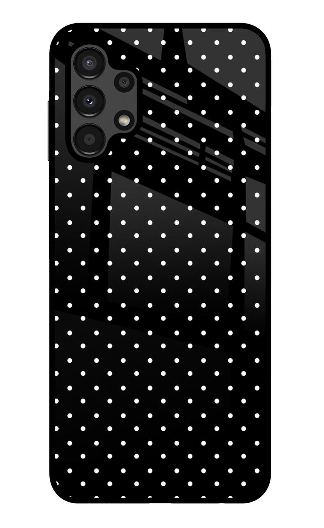 White Dots Samsung A13 4G Glass Case