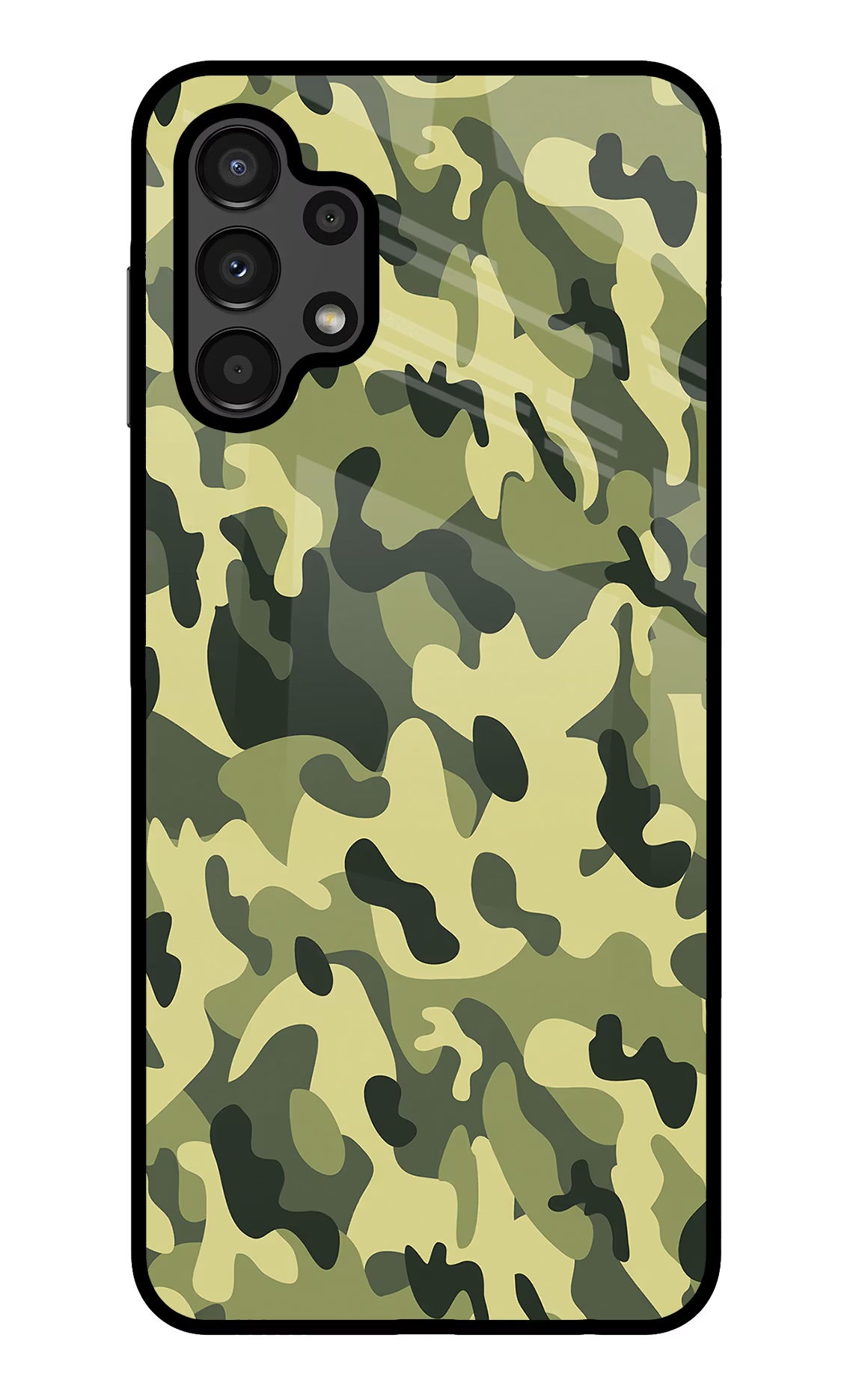 Camouflage Samsung A13 4G Glass Case