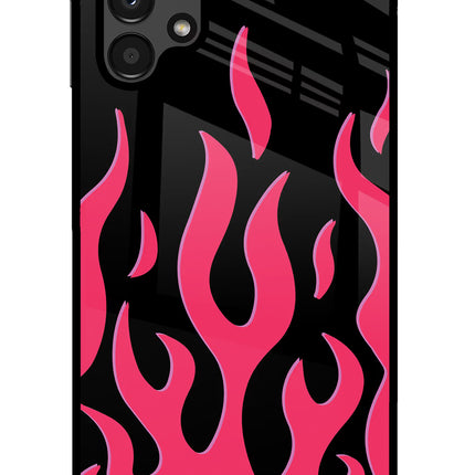 Fire Flames Samsung A13 4G Glass Case