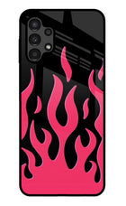 Fire Flames Samsung A13 4G Glass Case