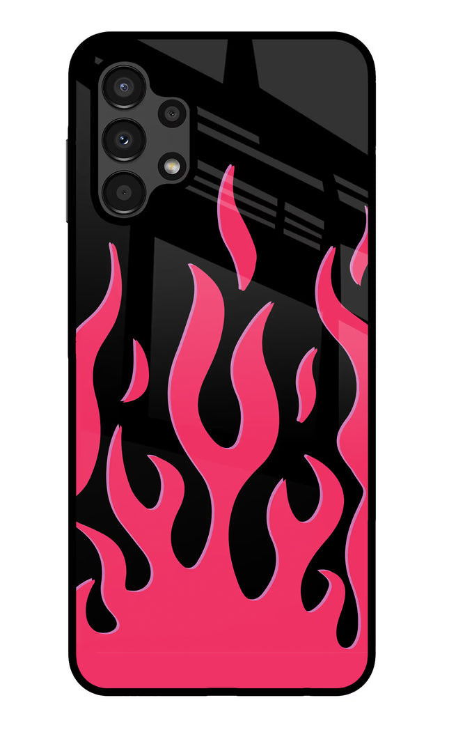 Fire Flames Samsung A13 4G Glass Case