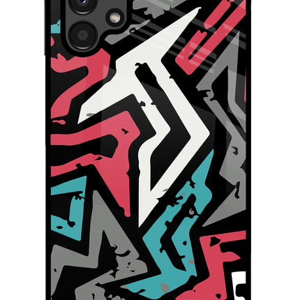 Geometric Graffiti Samsung A13 4G Glass Case