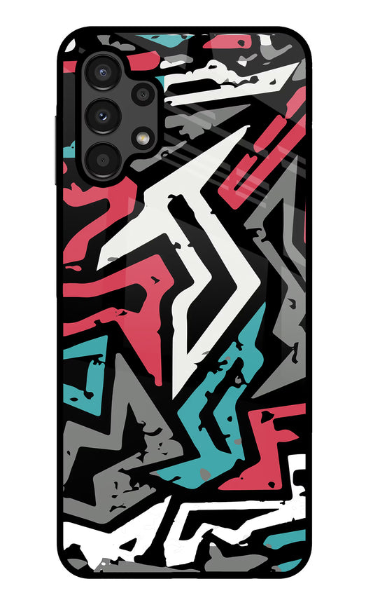 Geometric Graffiti Samsung A13 4G Glass Case