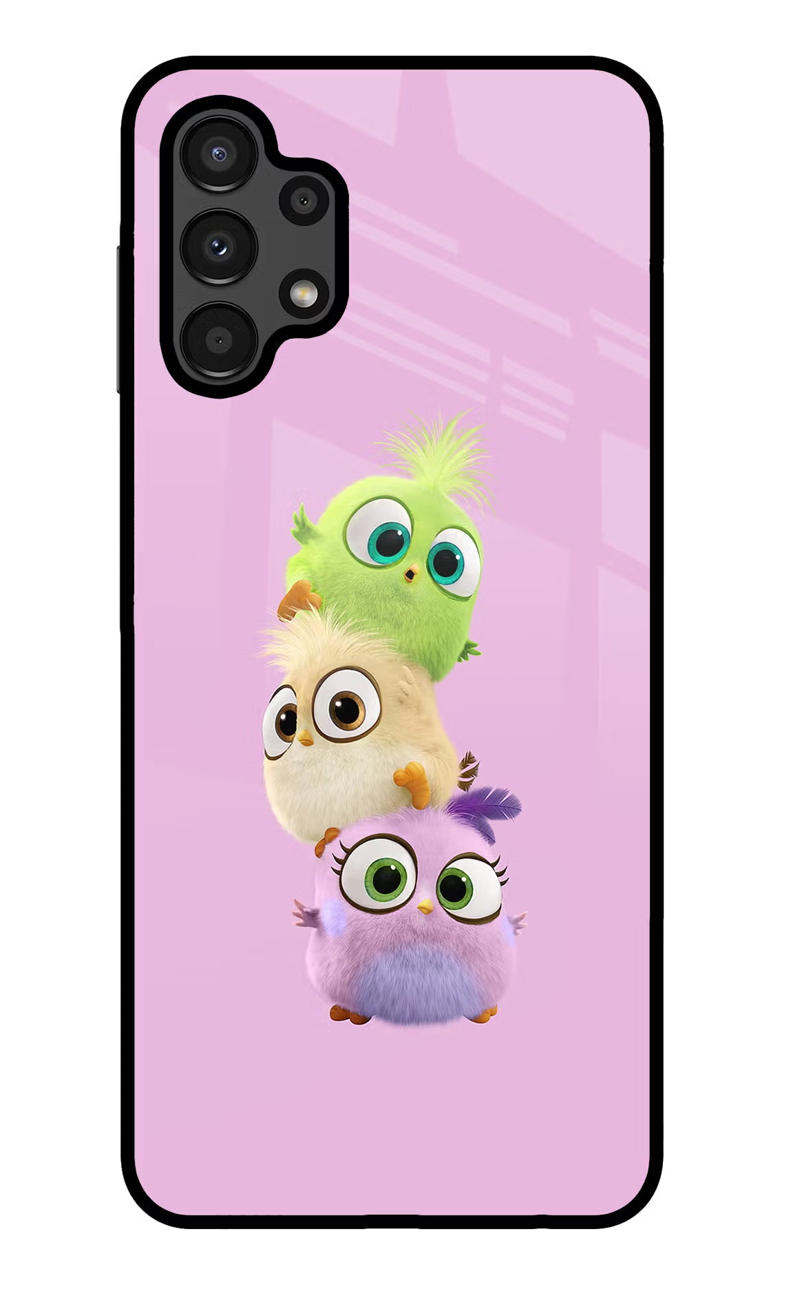 Cute Little Birds Samsung A13 4G Glass Case Back Cover by Casekaro