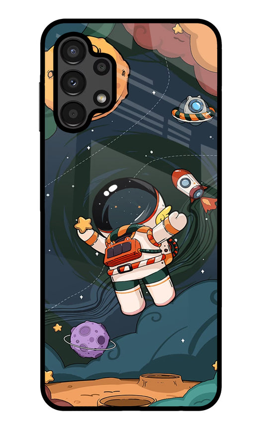Cartoon Astronaut Samsung A13 4G Glass Case