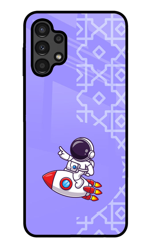 Cute Astronaut Samsung A13 4G Glass Case